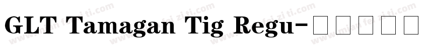 GLT Tamagan Tig Regu字体转换